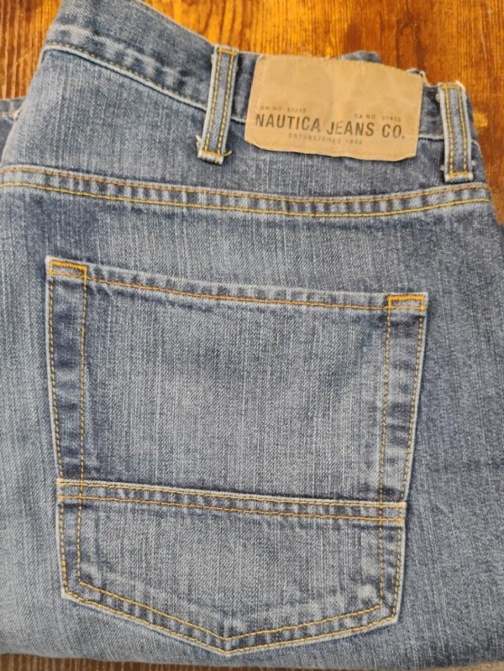 Nautica Jeans Co. Men’s Relaxed Fit Jeans 38x32 100% Cotton Medium Wash